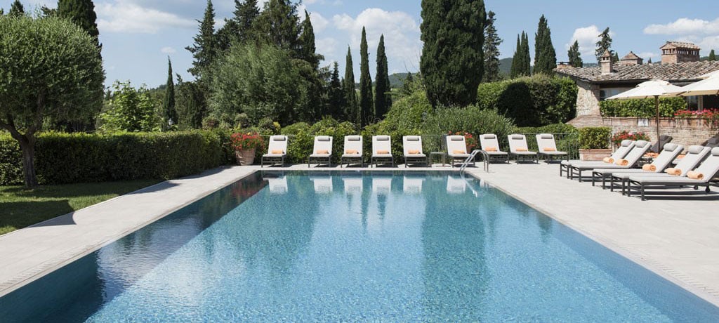 Europe Italy Tuscany Borgo San Felice pool