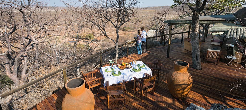 Africa Namibia Ongava Reserve Little Ongava terrace