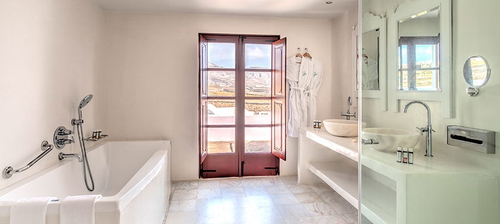 greece santorini vedema resort guest bathroom