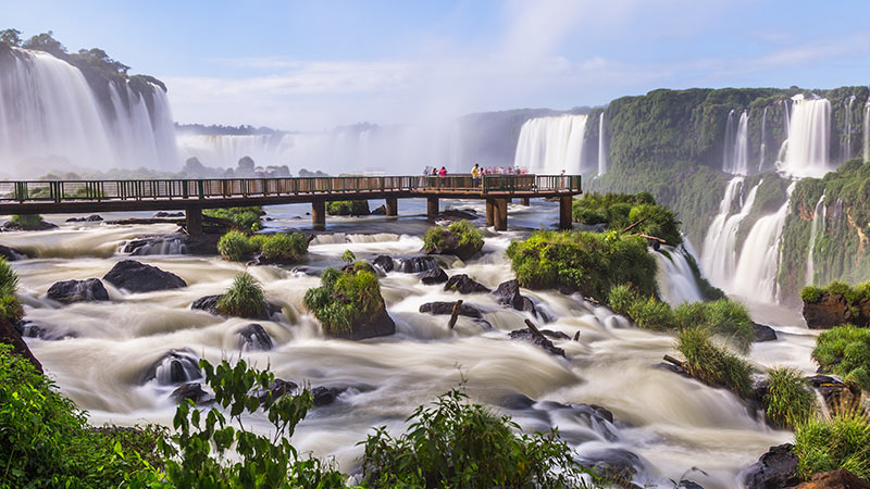 South America Argentina Iguazu Falls walkway
