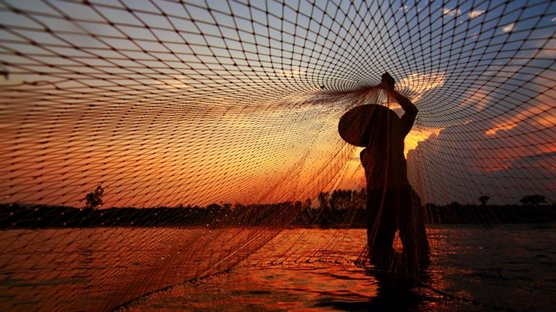 Asia Southeast Thailand Mekong Fisherman