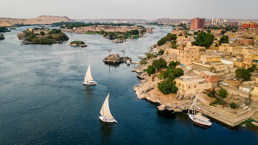 Middle East Egypt Nile River Felucca