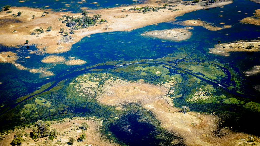 1 Africa Botswana Okavango Delta Aerial