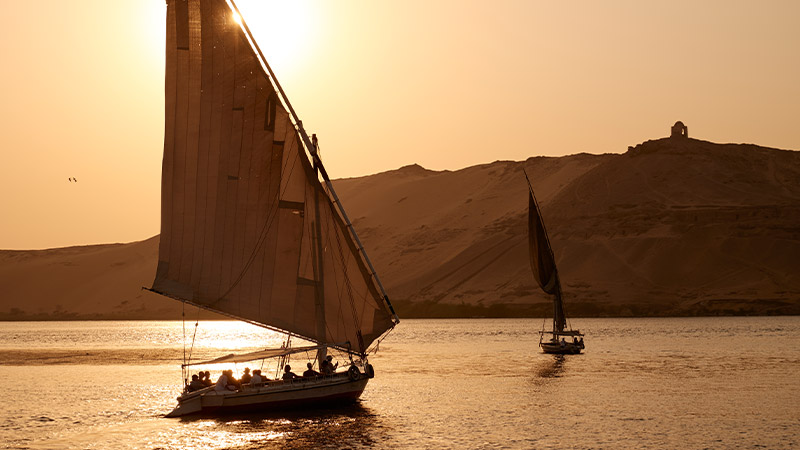 Middle East Egypt Aswan Felucca Sundowner 2