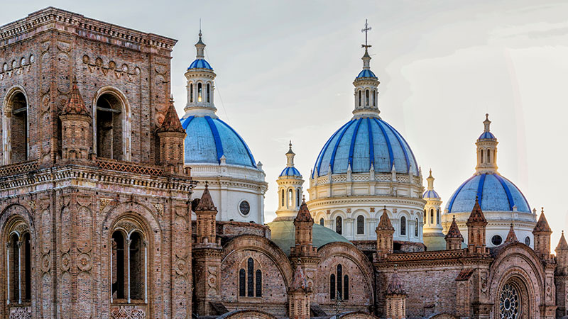 Americas Ecuador Cuenca Cathedral Domes