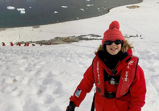 Antarctica Kids on Mountain search
