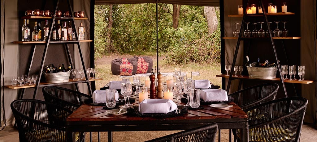 Africa Kenya Exclusive Tented Camp dining 