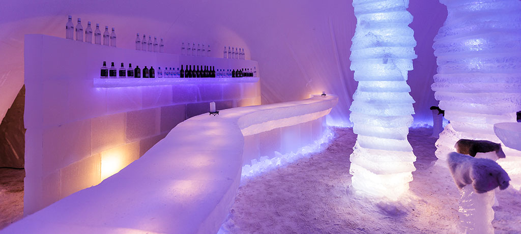 Europe Finland Rovaniemi Artic Snow Hotel Ice Bar