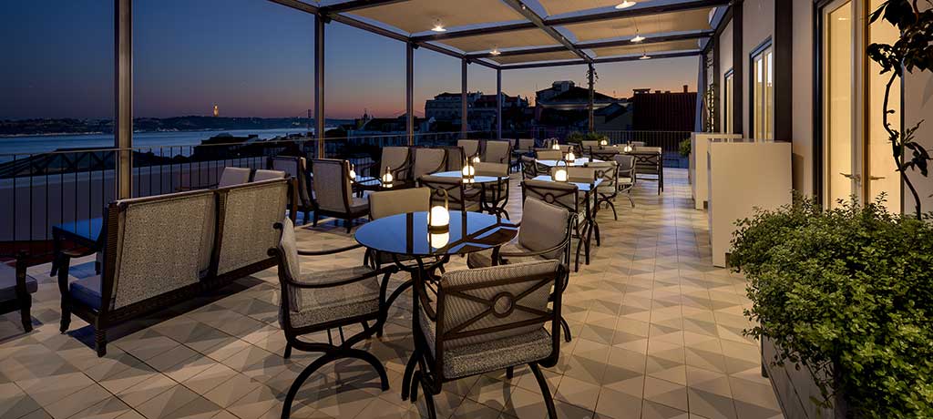 Europe Portugal Lisbon Bairro Alto Hotel Restaurant Flores Do Bairro terrace 02