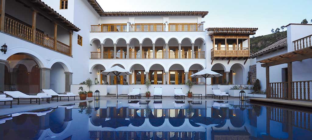 South America Peru Cusco Belmond Palacio Nazarenas Pool