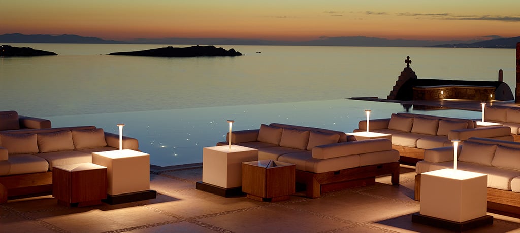 Europe Greece Mykonos Bill Coo Suites Loungesunset lounge