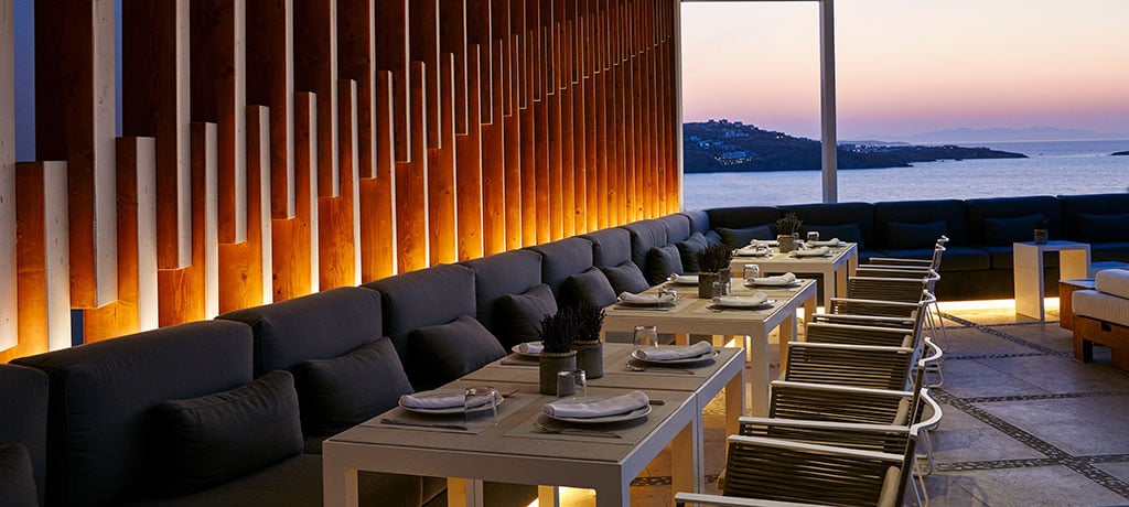 Europe Greece Mykonos Bill Coo Suites Lounge Terrace