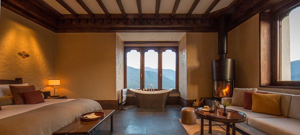 India Bhutan Gangtey Lodge farm house suite 01
