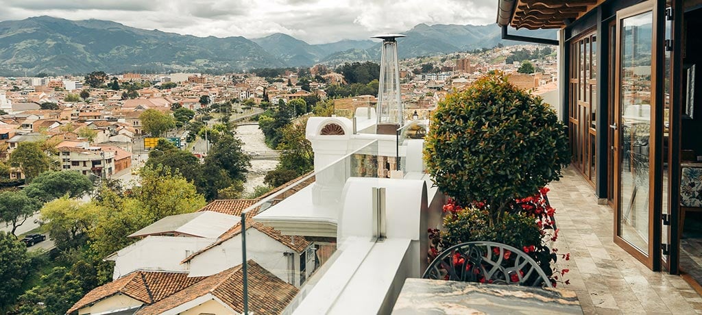 Latin America Ecuador Cuenca Hotel Cruz del Vado rooftop 