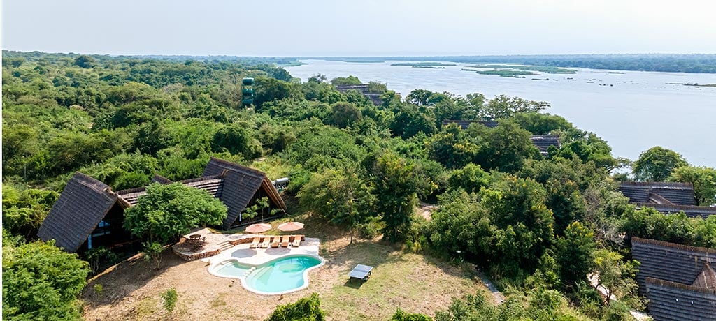 Africa Uganda Murchison Falls Nile Safari Lodge exterior