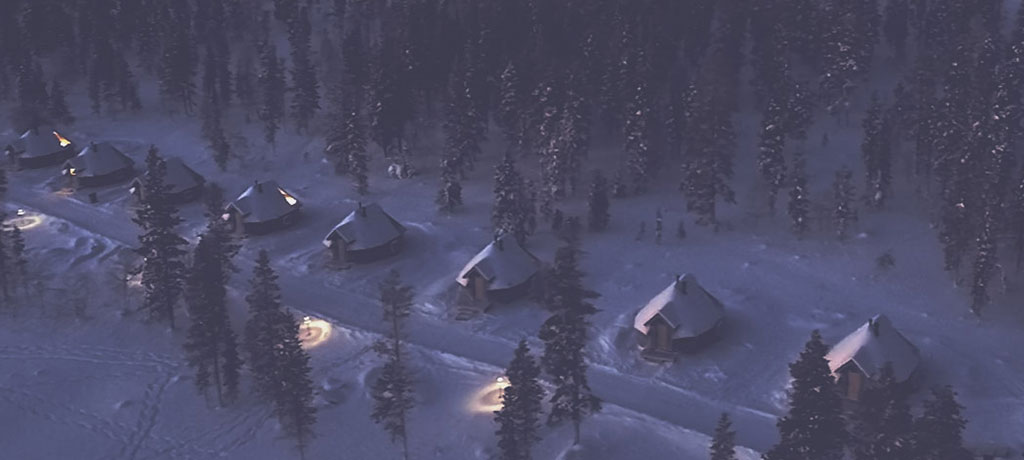 Europe Finland Saariselka Northern Lights Village Exterior