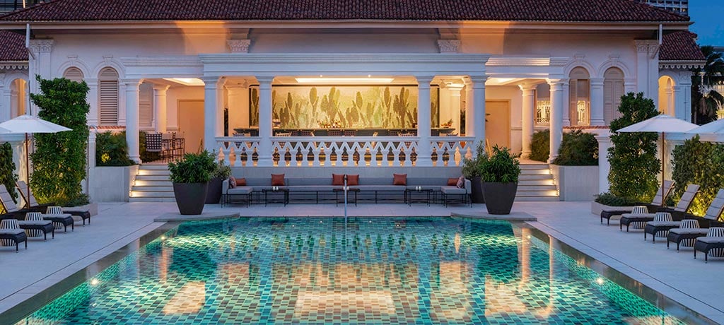 Asia Singapore Raffles Hotel Singapore pool