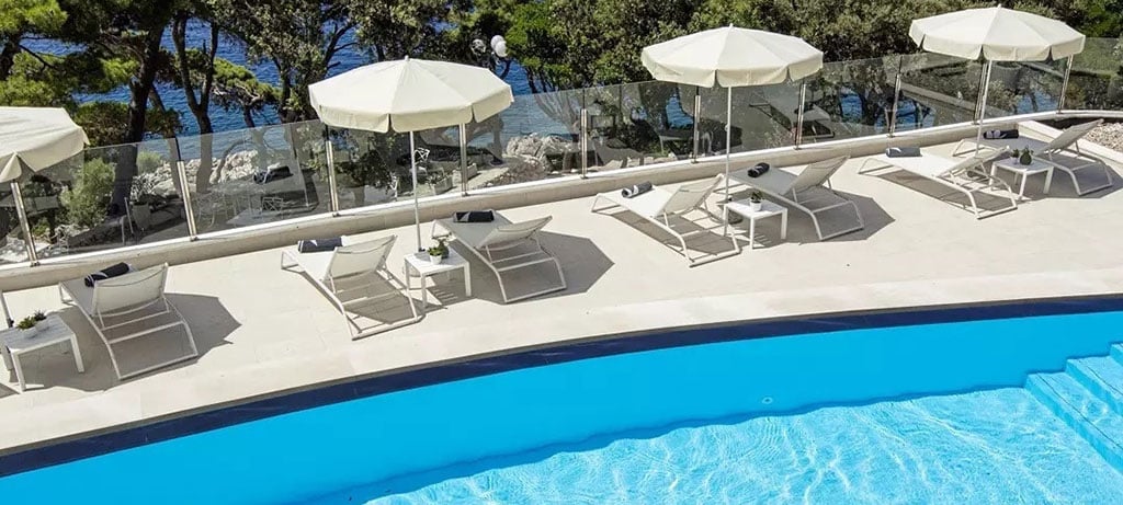 Europe Croatia Royal Palm Dubrovnik pool