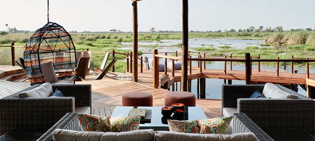africa Botswana okavango delta sanctuary baines camp Bar Lounge 02