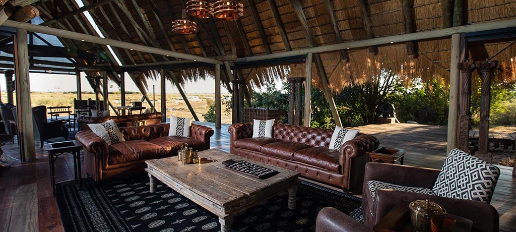 Africa Botswana Selinda Reserve Selinda Camp lounge