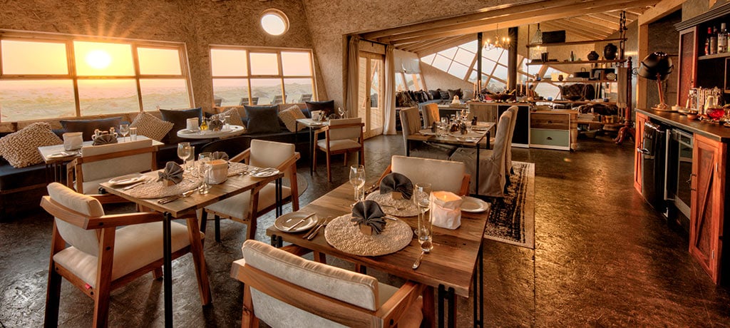 Africa Namiba Skeleton Coast Shipwreck Lodge dining 
