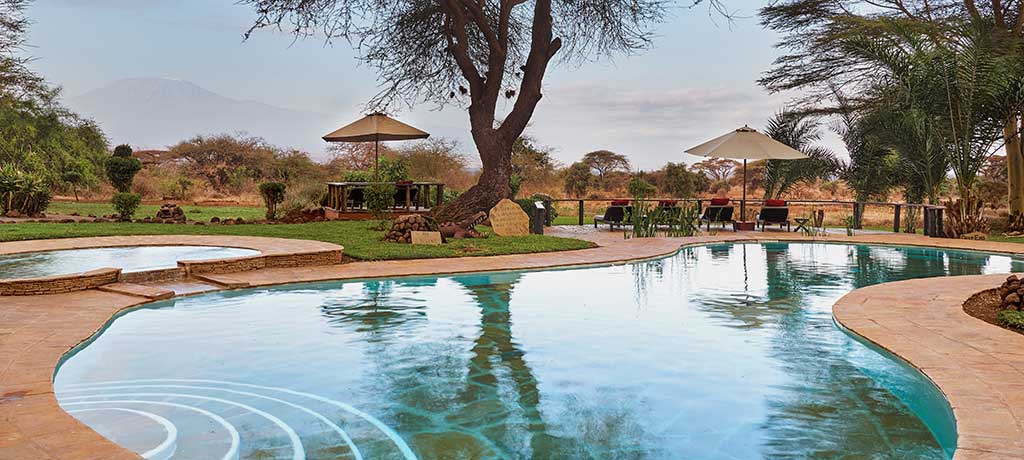 africa kenya amboseli national park tawi lodge pool
