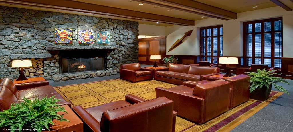 lobby fireplace