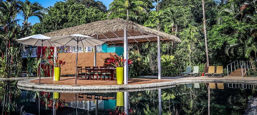 Latin America Costa Rica Tortuga Gardens pool
