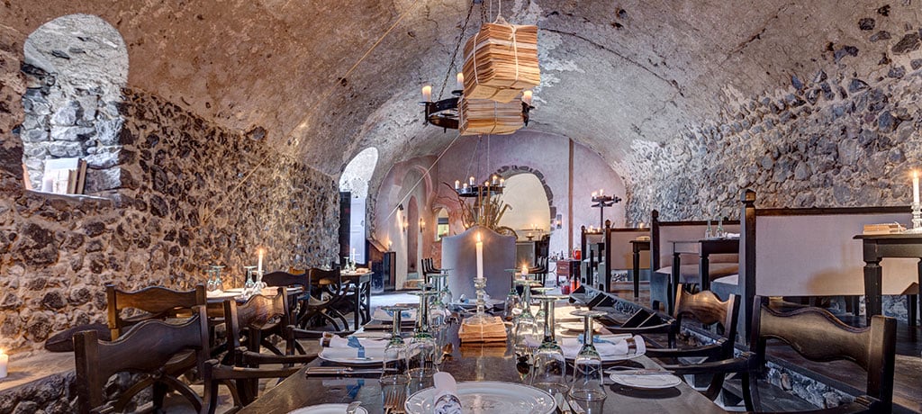 greece santorini vedema resort dining