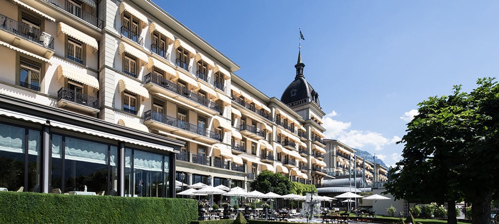 Europe Switzerland Interlaken Victoria Jungfrau Grand Hotel Spa exterior 