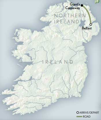 Tailor Made Northern Ireland: Belfast Itinerary Map