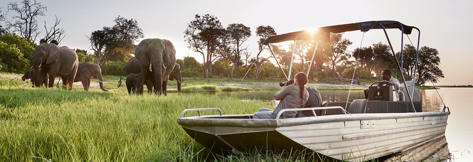 Africa Botswana Safari in Style Elephants Boat mh