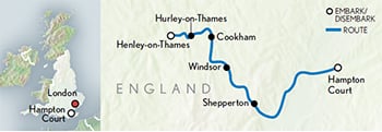 'Magna Carta' - River Thames Itinerary Map