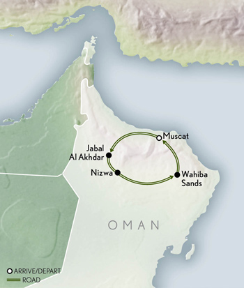 Tailor Made Oman: Enduring Legacies Revealed Itinerary Map